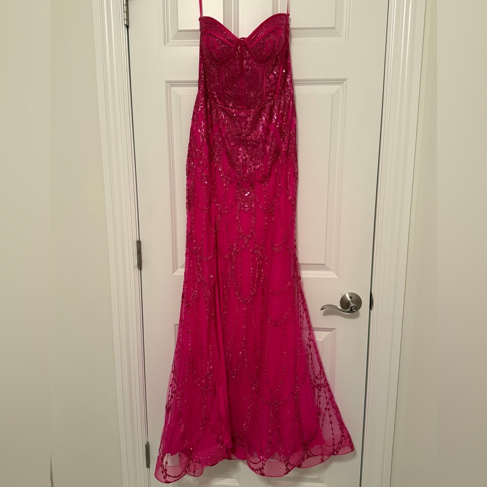 Clarisse Vibrant Pink Dress